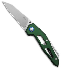 MKM Edge Liner Lock Knife Green Aluminum (2.9" Satin)  EGL-AGR