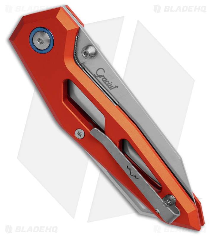 MKM Edge Liner Lock Knife Orange Aluminum (2.9" Satin) EGL-AOR