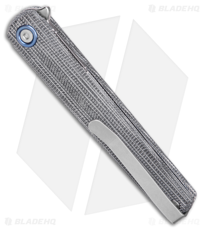 MKM Flame Light Dagger Liner Lock Knife Black Micarta (2.8" SW)