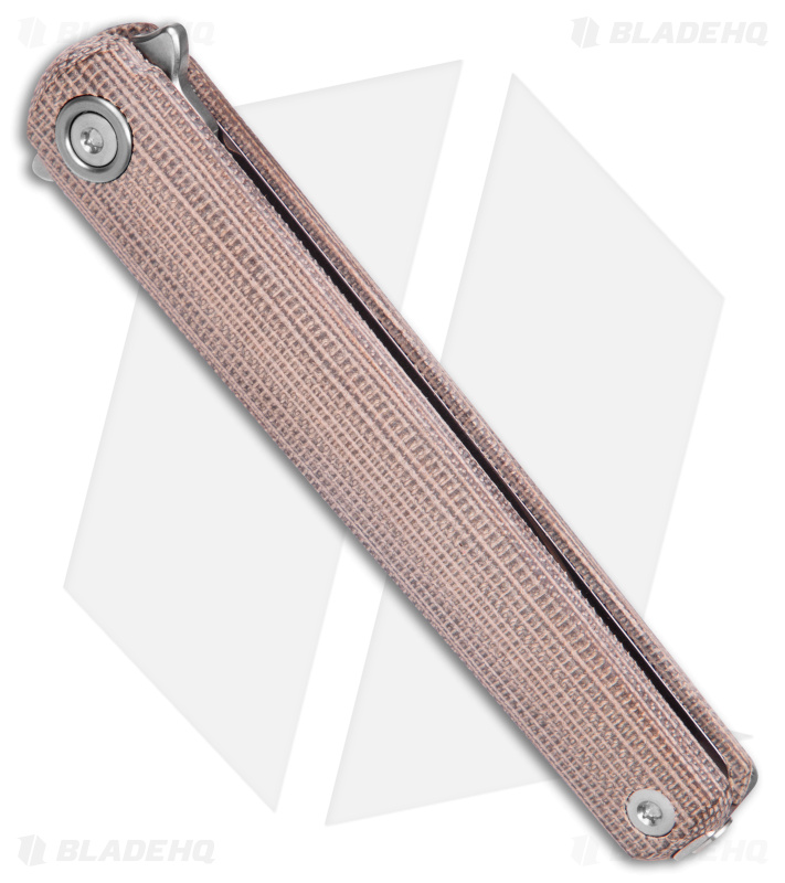 MKM Flame Light Dagger Liner Lock Knife Natural Micarta (2.8" SW)