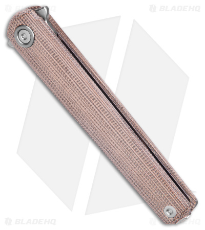 MKM Flame Light Dagger Liner Lock Knife Natural Micarta (2.8" SW)