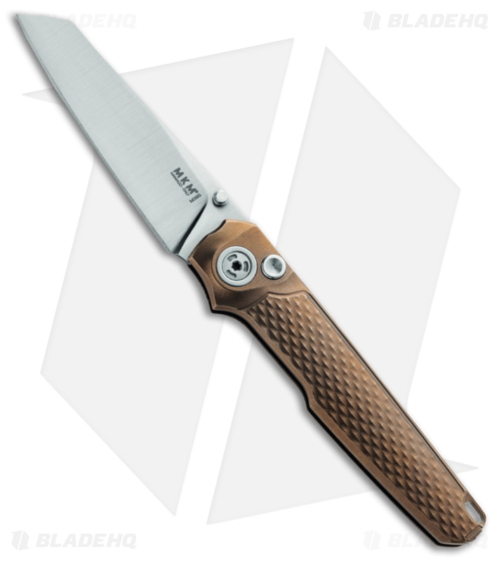 MKM Miura Button Lock Knife Bronze Ti (2.72" Satin M390) MK MI-TBR