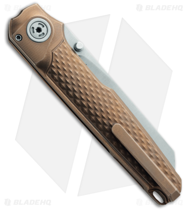 MKM Miura Button Lock Knife Bronze Ti (2.72" Satin M390) MK MI-TBR