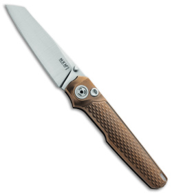 MKM Miura Button Lock Knife Bronze Ti (2.72" Satin M390) MK MI-TBR