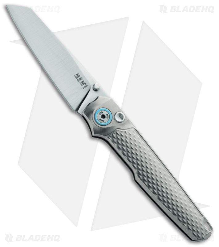 MKM Miura Button Lock Knife Gray Ti (2.72" Satin M390) MK MI-T