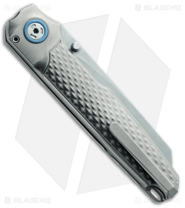 MKM Miura Button Lock Knife Gray Ti (2.72" Satin M390) MK MI-T