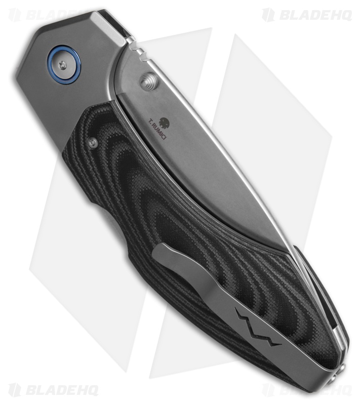 MKM Hero Back Lock Knife Black Sure Touch (3.75" Stonewash)
