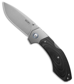 MKM Hero Back Lock Knife Black Sure Touch (3.75" Stonewash)