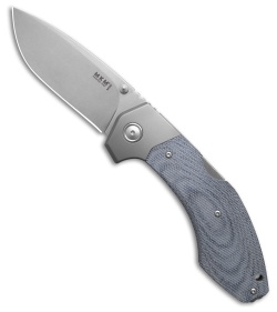 MKM Hero Back Lock Knife Denim Canvas Micarta (3.75" Stonewash)