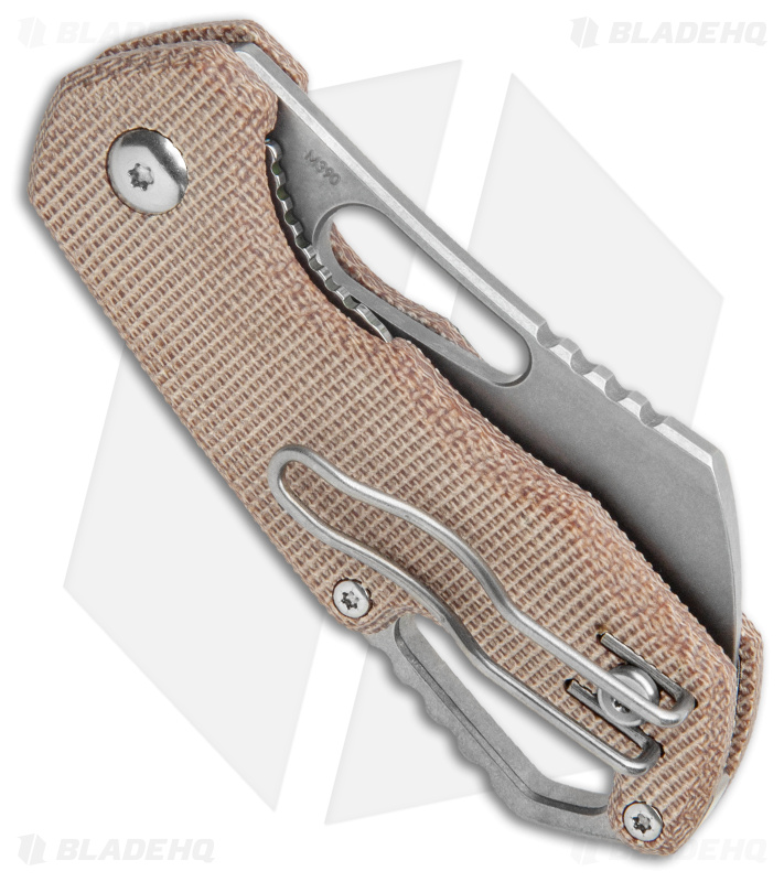 MKM Exclusive Isonzo Cleaver Knife Natural Micarta (2.25" Stonewash)