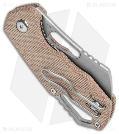 MKM Exclusive Isonzo Cleaver Knife Natural Micarta (2.25" Stonewash)