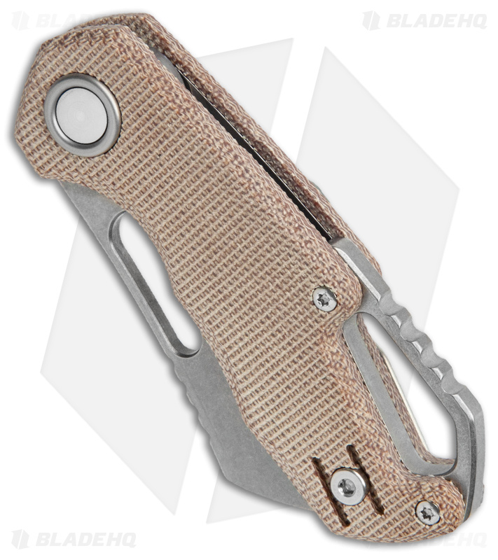 MKM Exclusive Isonzo Cleaver Knife Natural Micarta (2.25" Stonewash)