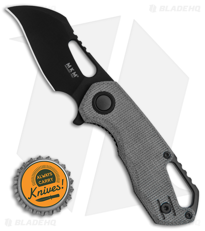 MKM Isonzo Hawkbill Liner Green Micarta (Black) - Blade HQ