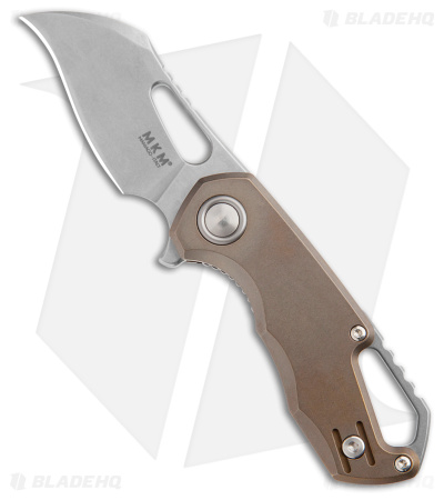 MKM Isonzo Hawkbill Liner Lock Knife Bronze Ti (2.3" Stonewash) FX03M-1TBR