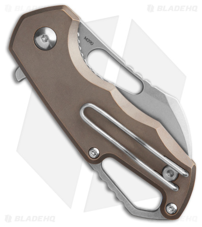 MKM Isonzo Hawkbill Liner Lock Knife Bronze Ti (2.3" Stonewash) FX03M-1TBR