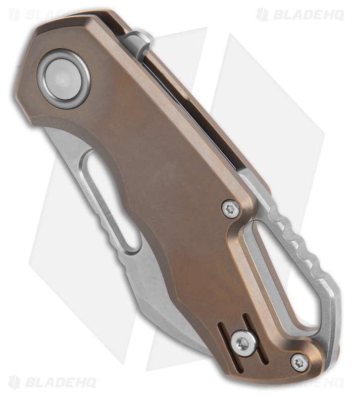 MKM Isonzo Hawkbill Knife Bronze Ti (2.3" Stonewash M390)
