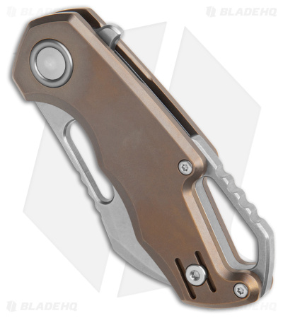 MKM Isonzo Hawkbill Liner Lock Knife Bronze Ti (2.3" Stonewash) FX03M-1TBR