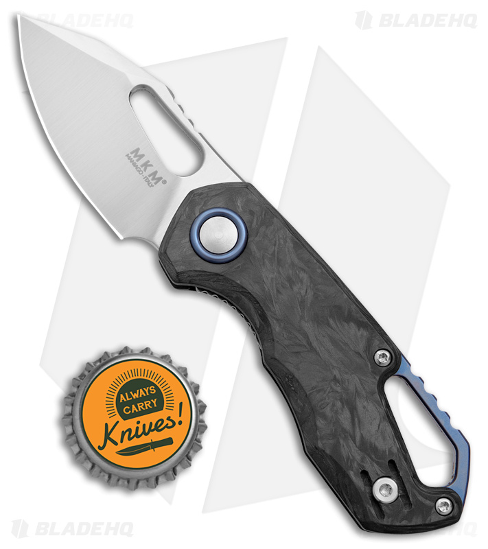 MKM Voxnaes Isonzo Clip Point Knife Marble CF (2.25" Stonewash)