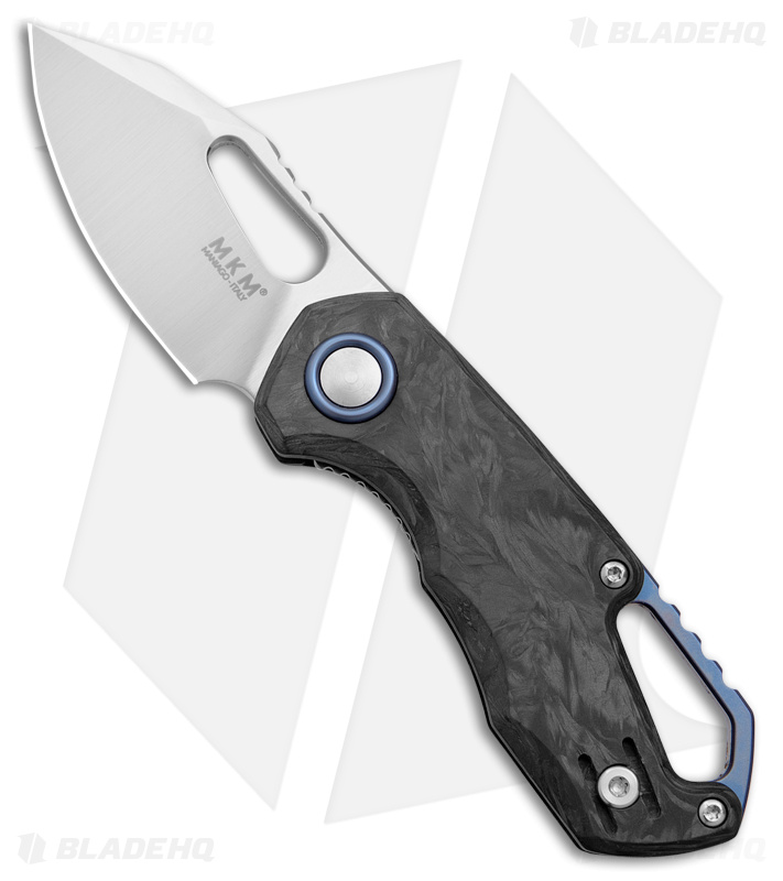 MKM Voxnaes Isonzo Clip Point Knife Marble CF (2.25" Stonewash)