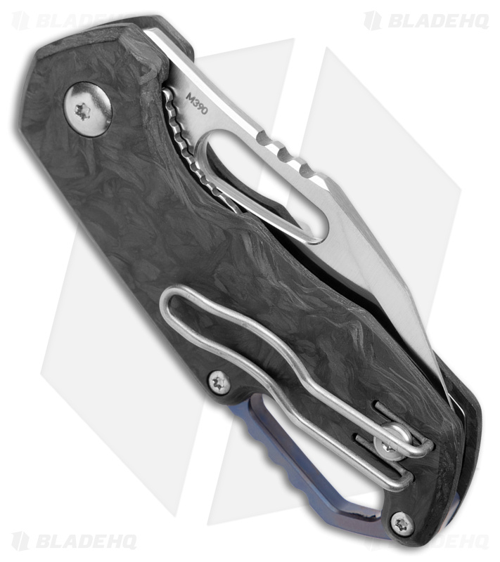 MKM Voxnaes Isonzo Clip Point Knife Marble CF (2.25" Stonewash)