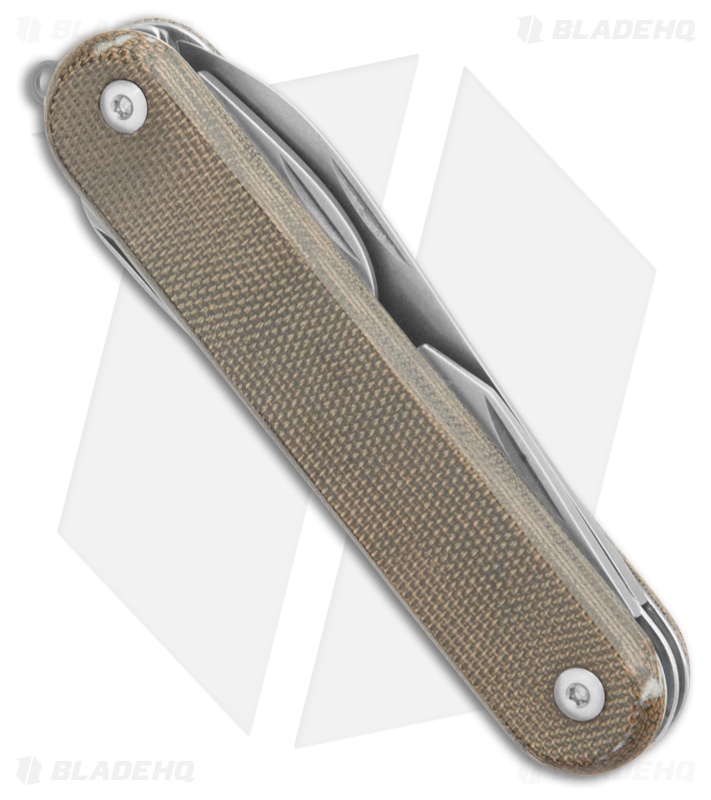 MKM Malga 6 MagnaCut Multi-Tool Pocket Knife Green Micarta (6-in-1)