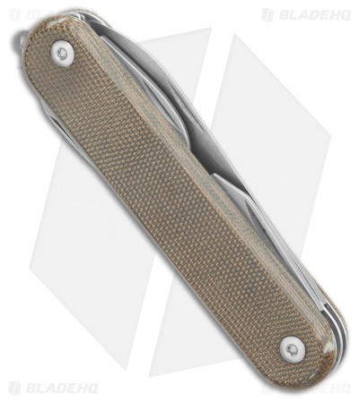 MKM Malga 6 MagnaCut Multi-Tool Pocket Knife Green Micarta (6-in-1)