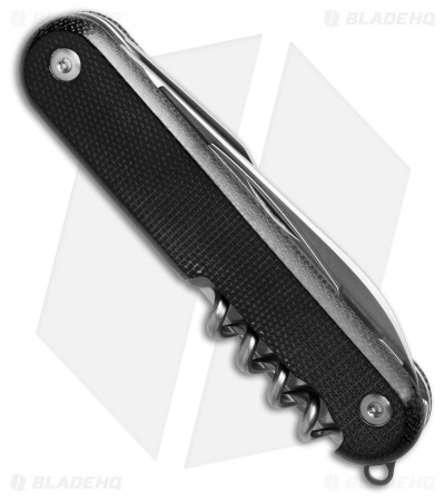 MKM Malga 6 MagnaCut Multi-Tool Pocket Knife Black Micarta (6-in-1)