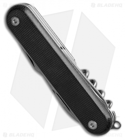 MKM Malga 6 MagnaCut Multi-Tool Pocket Knife Black Micarta (6-in-1)