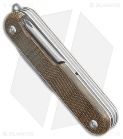 MKM Malga 5 MagnaCut Multi-Tool Pocket Knife Green Micarta (5-in-1)