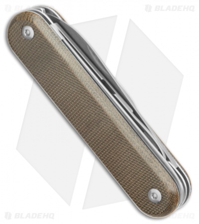 MKM Malga 5 MagnaCut Multi-Tool Pocket Knife Green Micarta (5-in-1)