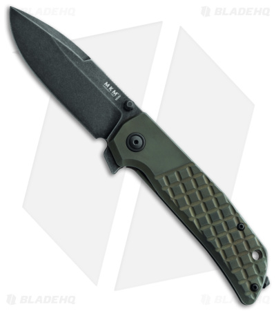 MKM Terzuola Maximo Frame Lock Knife OD Green Titanium (3.2" Black ) MK MM-TGRD