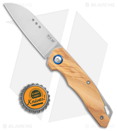 MKM Anso Root Slip Joint Knife Olive Wood (2.8" Satin) RT-O