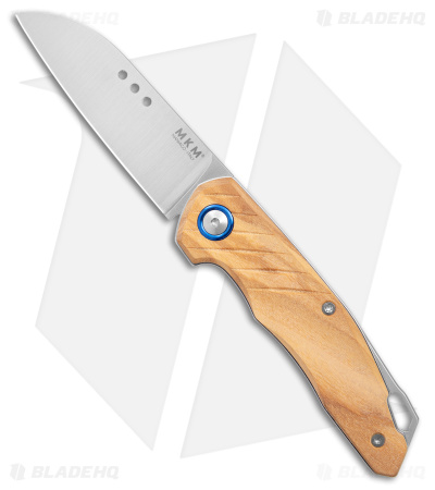 MKM Anso Root Slip Joint Knife Olive Wood (2.8" Satin) RT-O