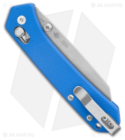 MKM Ben Petersen Yipper MagnaCut Crossbar Lock Knife Blue G-10 (Stonewash)