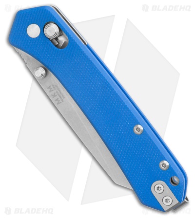 MKM Ben Petersen Yipper MagnaCut Crossbar Lock Knife Blue G-10 (Stonewash)