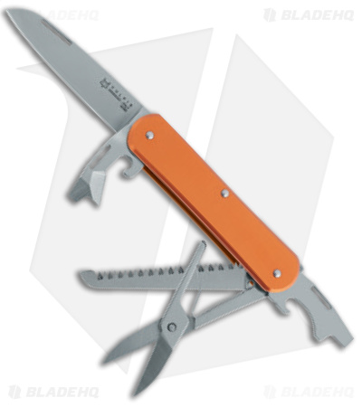 Fox Knives Vulpis 5-in-1 Slipjoint Knife Orange Alum (2.2" Polish)FX-VP130-SF5OR