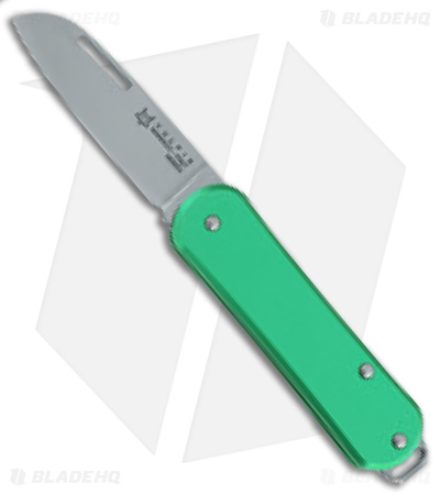 Fox Knives Vulpis Slipjoint Knife Green Alum (1.8" Polish) FX-VP108 OD