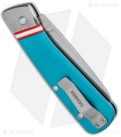 Gerber Straightlace Sheepsfoot Slip Joint Knife Blue (2.9" Satin)