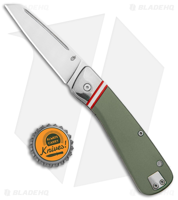 Gerber Straightlace Sheepsfoot Slip Joint Knife OD Green (2.9" Satin)