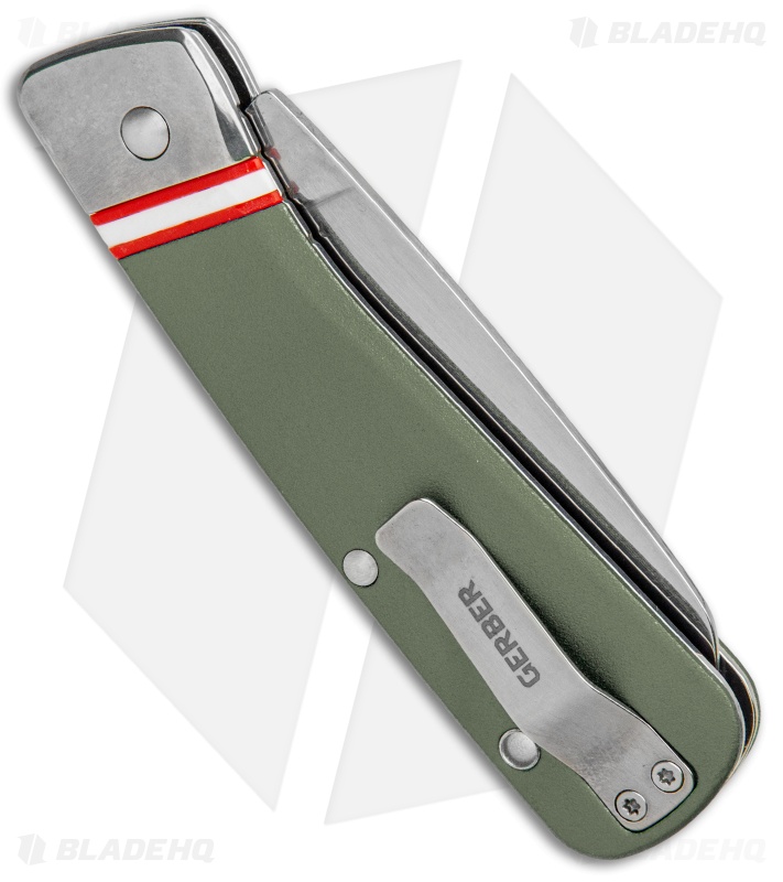 Gerber Straightlace Sheepsfoot Slip Joint Knife OD Green (2.9" Satin)
