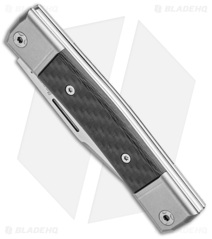 LionSteel BestMan Traditional Slip Joint Knife Carbon Fiber (2.88" Satin)
