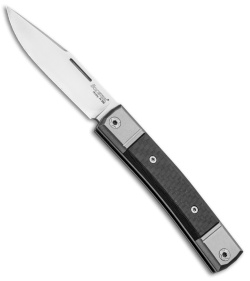 LionSteel BestMan Traditional Slip Joint Knife Carbon Fiber (2.88" Satin)