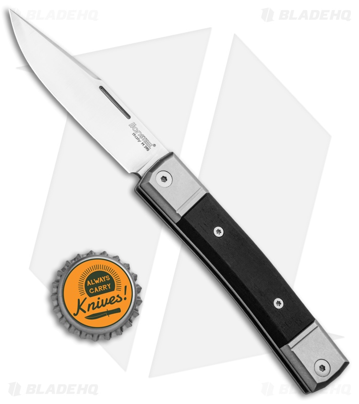 LionSteel BestMan Traditional Slip Joint Knife Ebony (2.88" Satin)