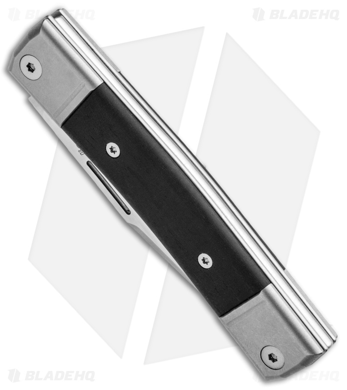 LionSteel BestMan Traditional Slip Joint Knife Ebony (2.88" Satin)