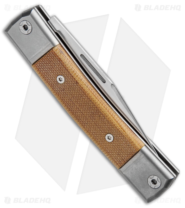 LionSteel BestMan Slip Joint Knife Natural Micarta (2.8" Satin)