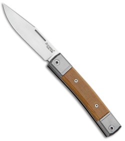 LionSteel BestMan Slip Joint Knife Natural Micarta (2.8" Satin)