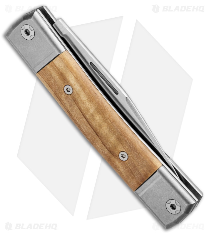 LionSteel BestMan Traditional Slip Joint Knife Olive Wood (2.88" Satin)