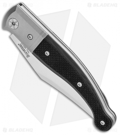 LionSteel Gitano Traditional Slip Joint Knife Black G-10/Ti (3.25" Satin) 