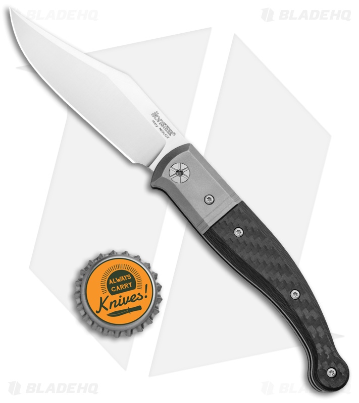 LionSteel Gitano Traditional Slip Joint Knife Carbon Fiber/Ti (3.25" Satin) 