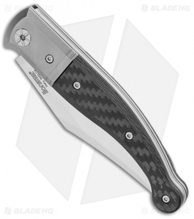 LionSteel Gitano Traditional Slip Joint Knife Carbon Fiber/Ti (3.25" Satin) 